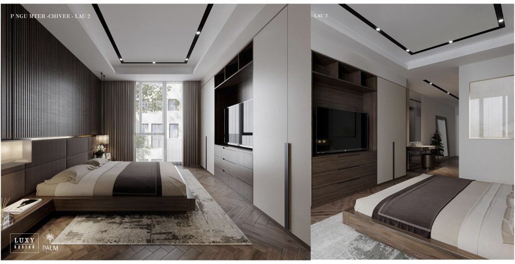 Thiết kế nội thất nhà phố phong cách hiện đại - Phòng ngủ 2