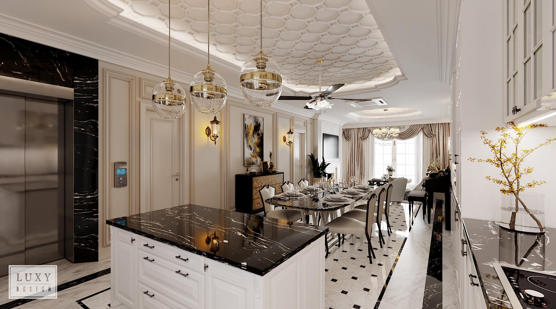 Thiết kế nội thất Penthouse - Phòng bếp