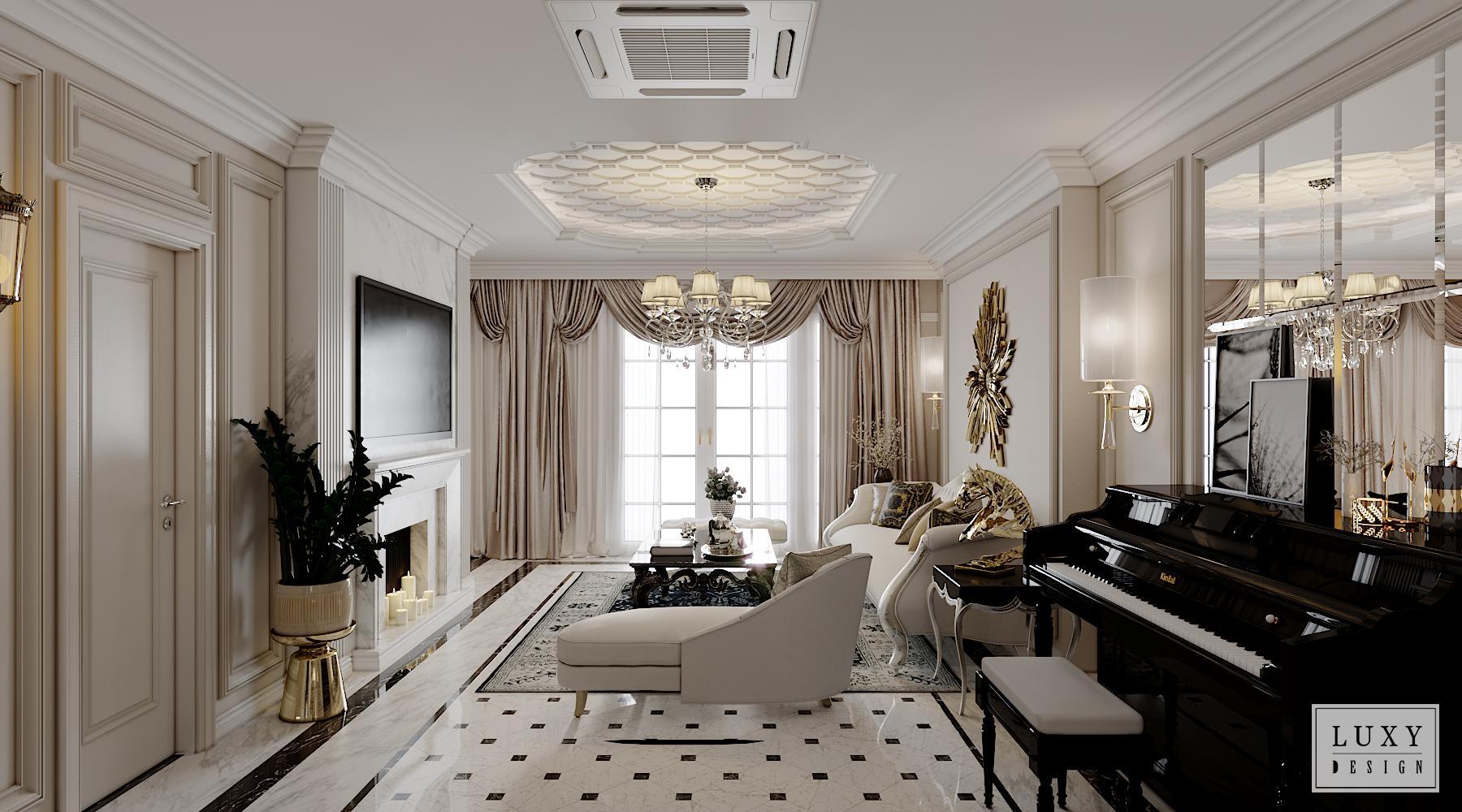 Thiết kế nội thất Penthouse - Phòng khách
