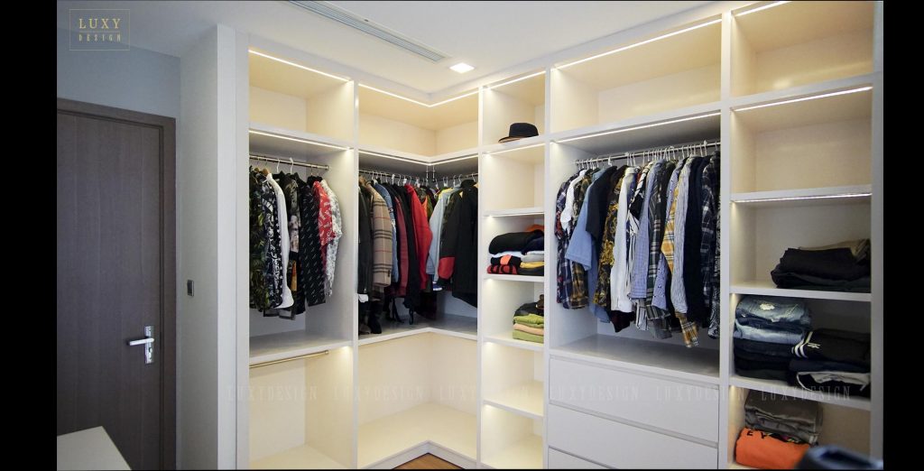 Thiết kế nội thất căn hộ Vinhomes 2PN - Phòng thay đồ