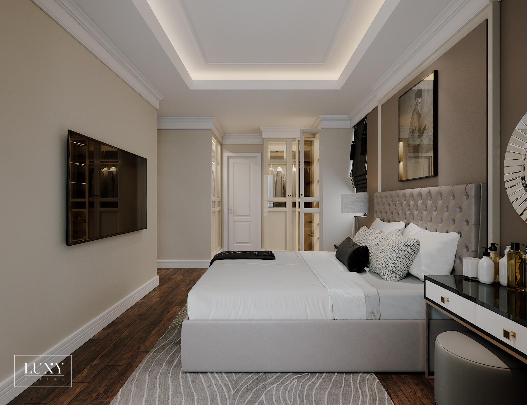 Thiết kế nội thất căn hộ 3PN Hà Đô Centrosa - Phòng ngủ