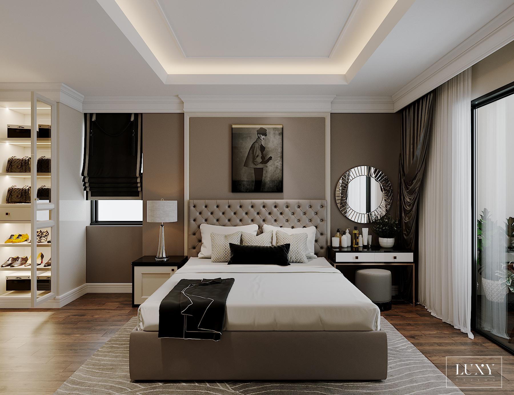Thiết kế nội thất căn hộ 3PN Hà Đô Centrosa - Phòng ngủ