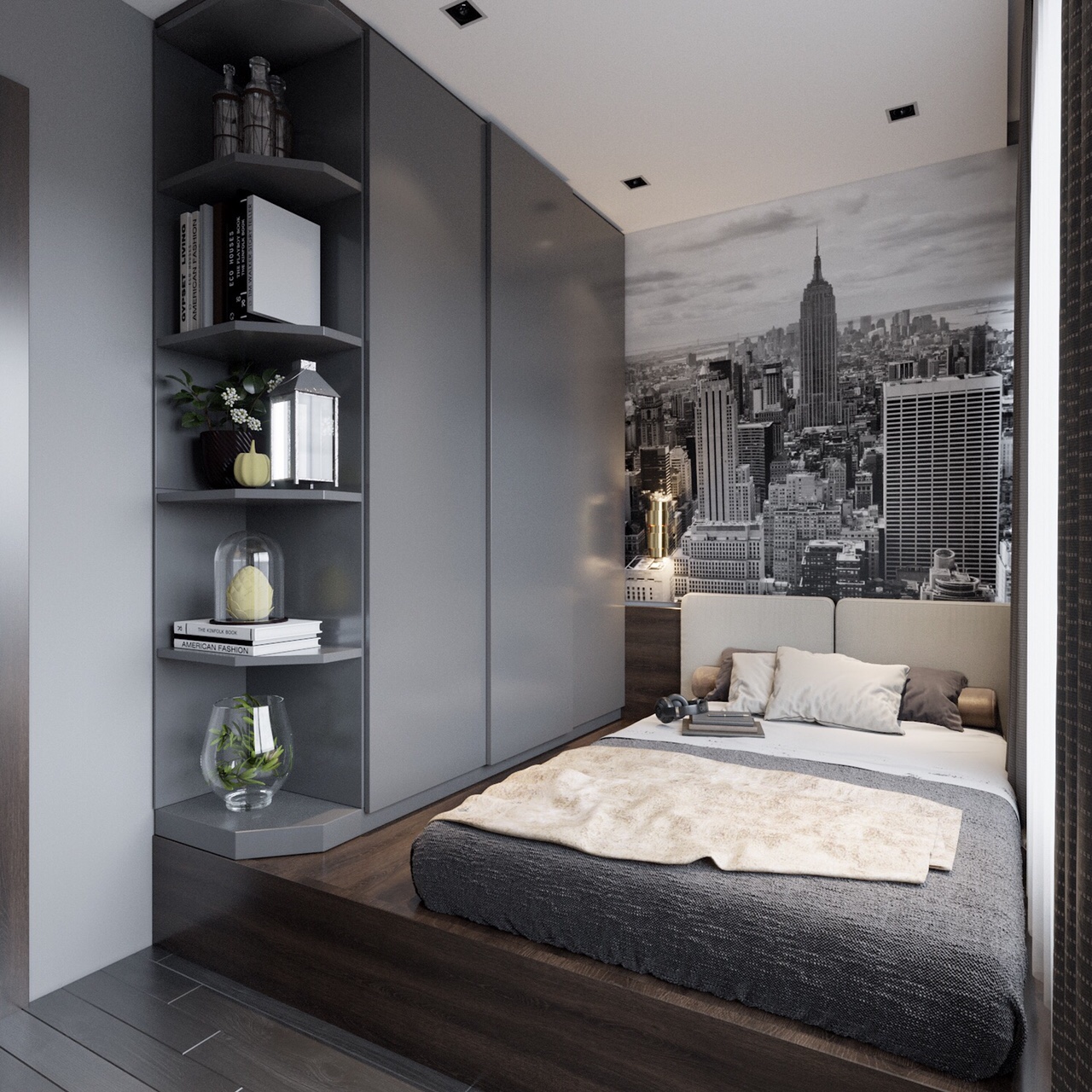 Thiết kế nội thất căn hộ Vinhomes Metropolis - Phòng ngủ nhỏ