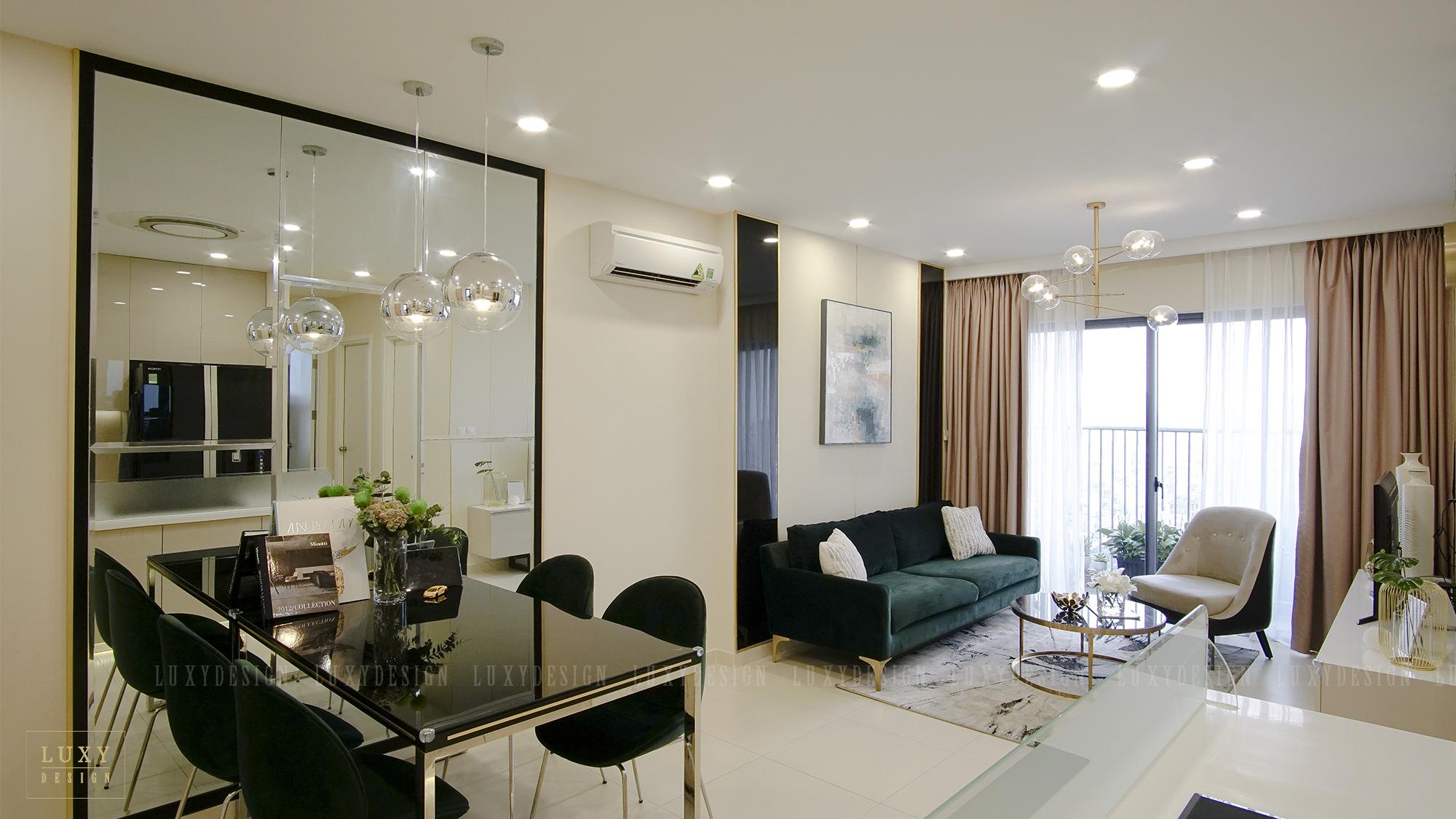 Thiết kế nội thất căn hộ M-ONE 2PN - Không gian chung