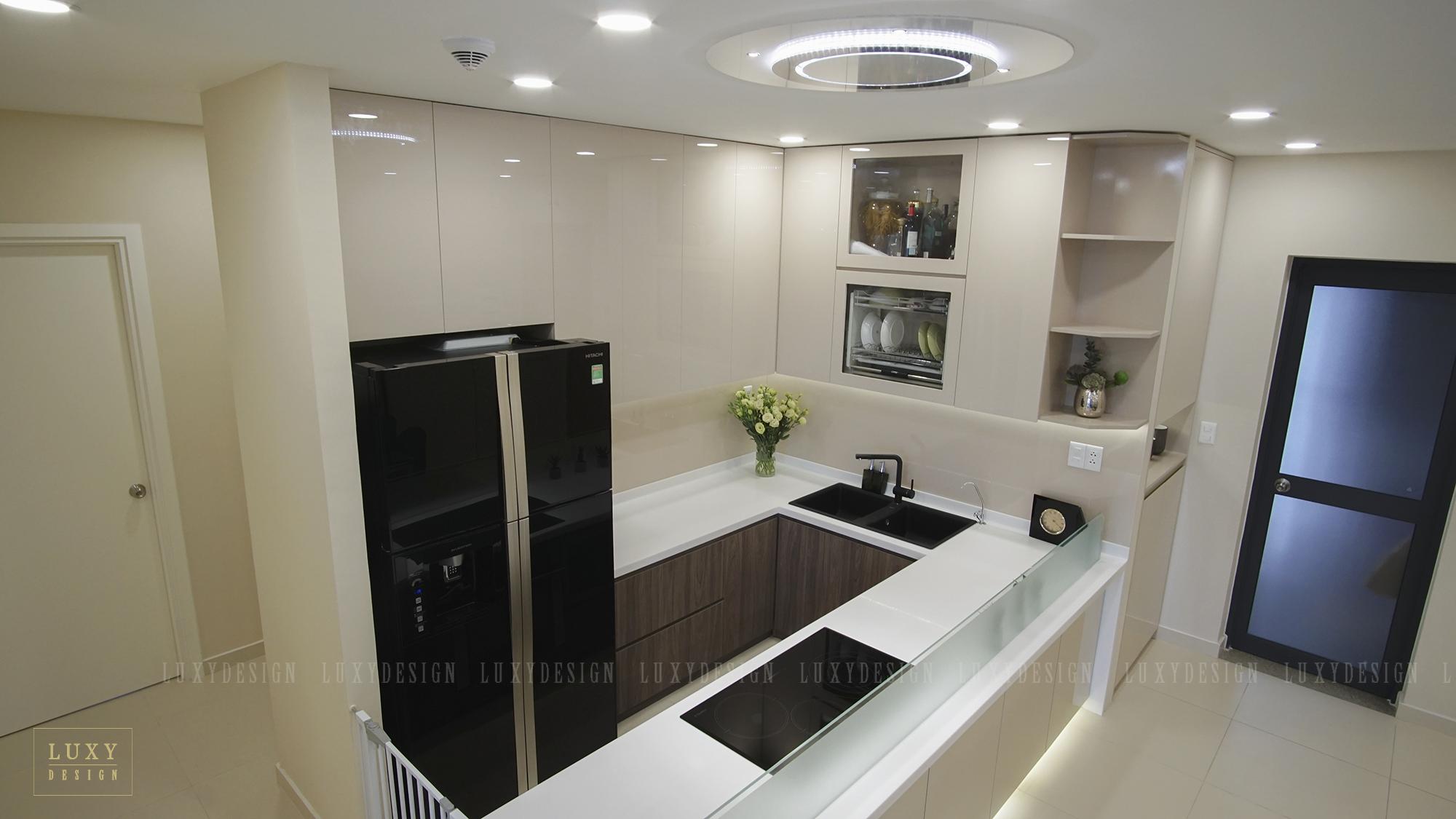 Thiết kế nội thất căn hộ M-ONE 2PN - Phòng bếp