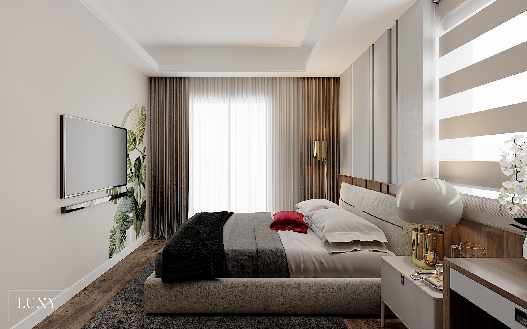 Thiết kế nội thất căn hộ 2PN Hà Đô - Phòng ngủ