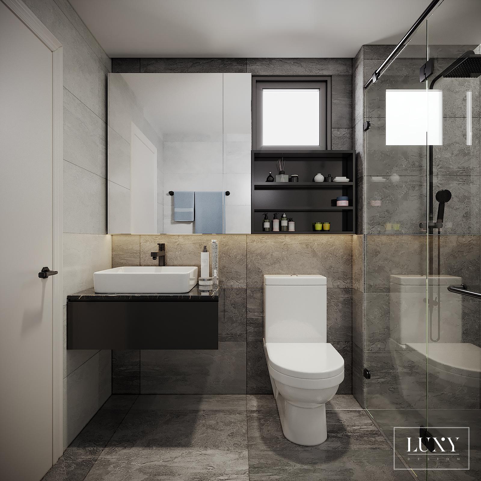 Thiết kế nội thất căn hộ 2PN Hà Đô - Phòng vệ sinh