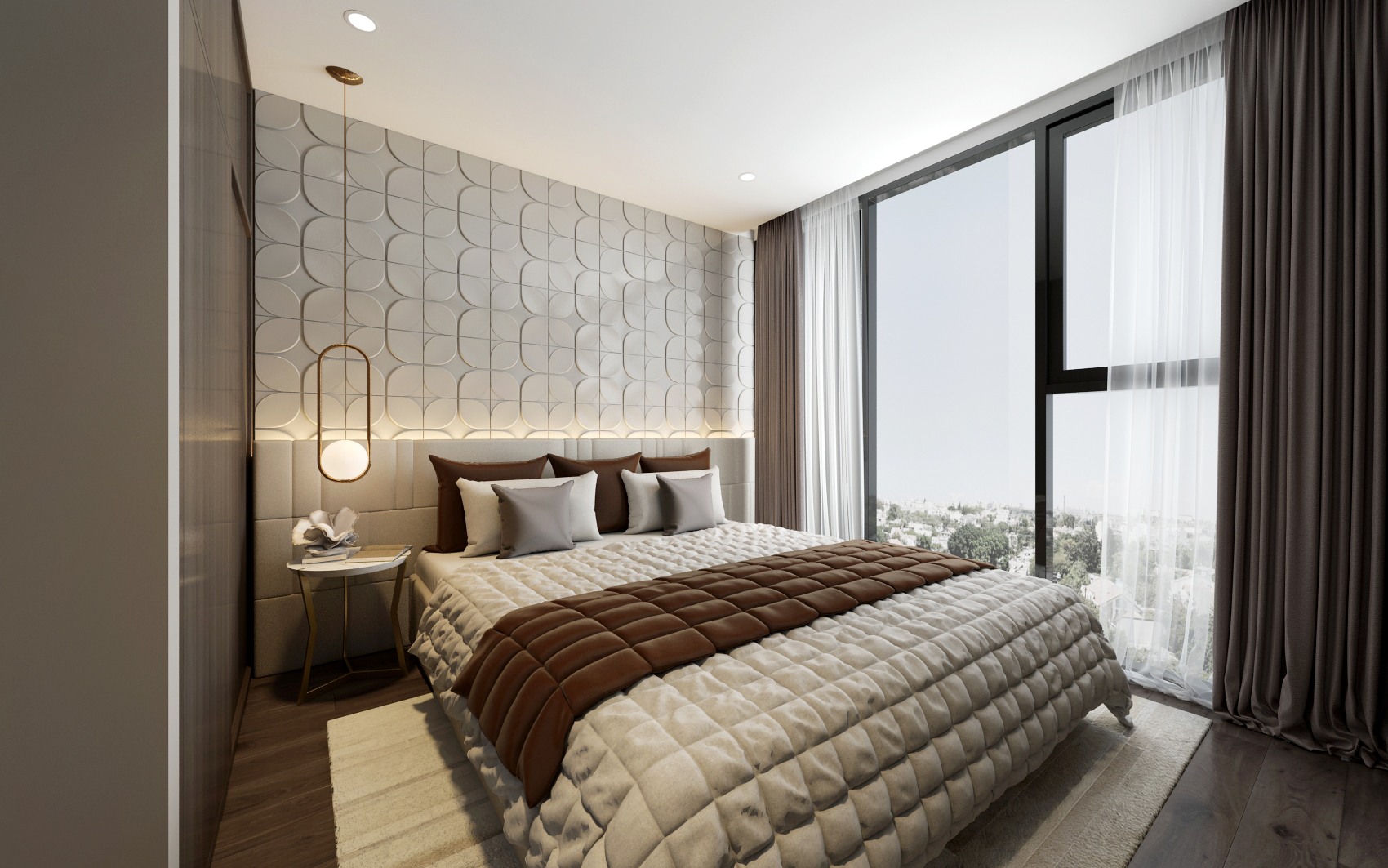 Thiết kế nội thất căn hộ Vinhomes Ba Son - Phòng ngủ