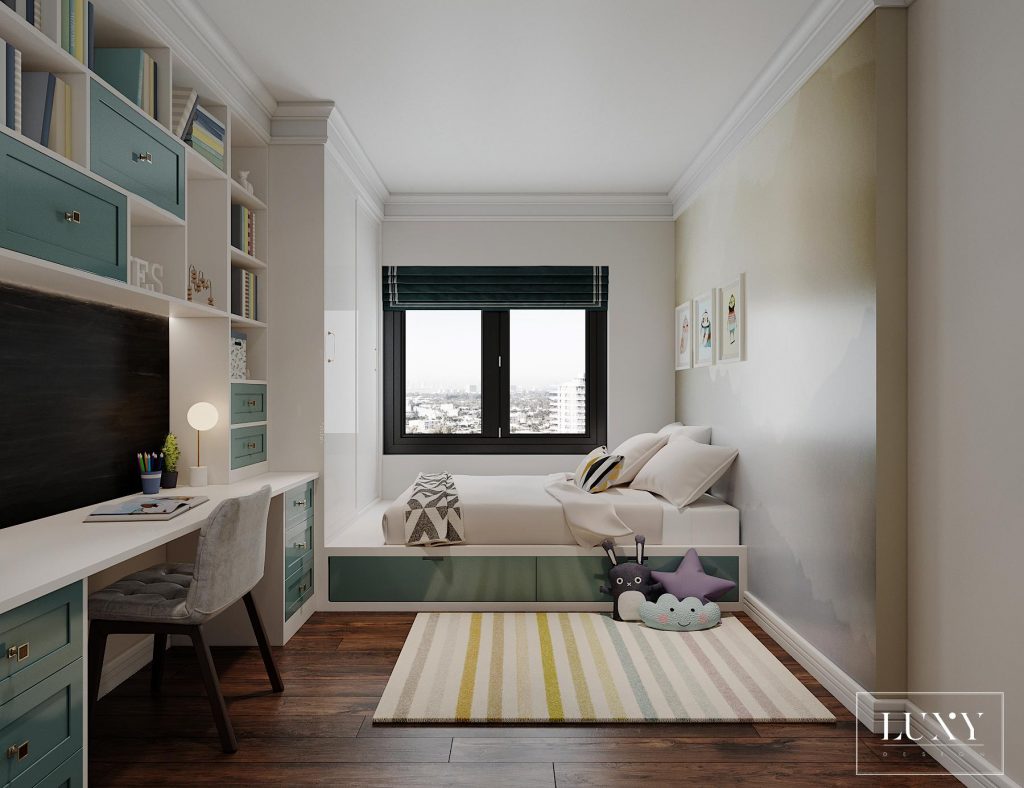 Thiết kế nội thất căn hộ 3PN Hà Đô Centrosa - Phòng ngủ bé