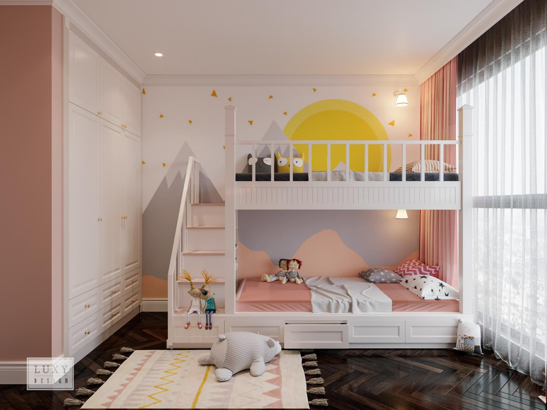 Thiết kế nội thất căn hộ Vinhomes Skylake Hà Nội - Phòng ngủ của bé