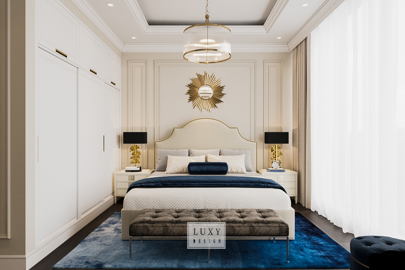Thiết kế nội thất căn hộ Vinhomes Skylake Hà Nội - Phòng ngủ ba mẹ
