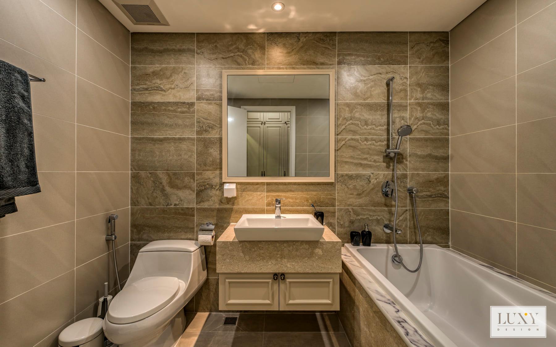 Thiết kế nội thất căn hộ 2PN đảo Kim Cương - Phòng vệ sinh