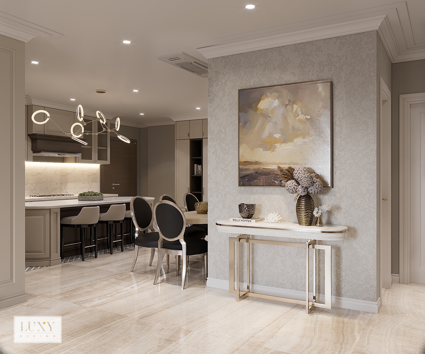 Thiết kế nội thất 3PN Opal SG Pearl – Phòng khách
