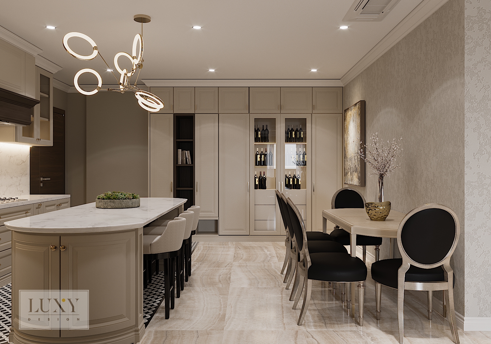 Thiết kế nội thất 3PN Opal SG Pearl – Khu bếp và ăn uống