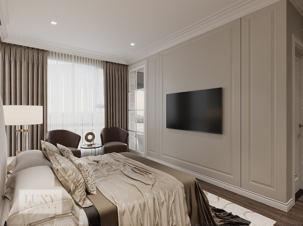 Thiết kế nội thất 3PN Opal SG Pearl – Phòng ngủ