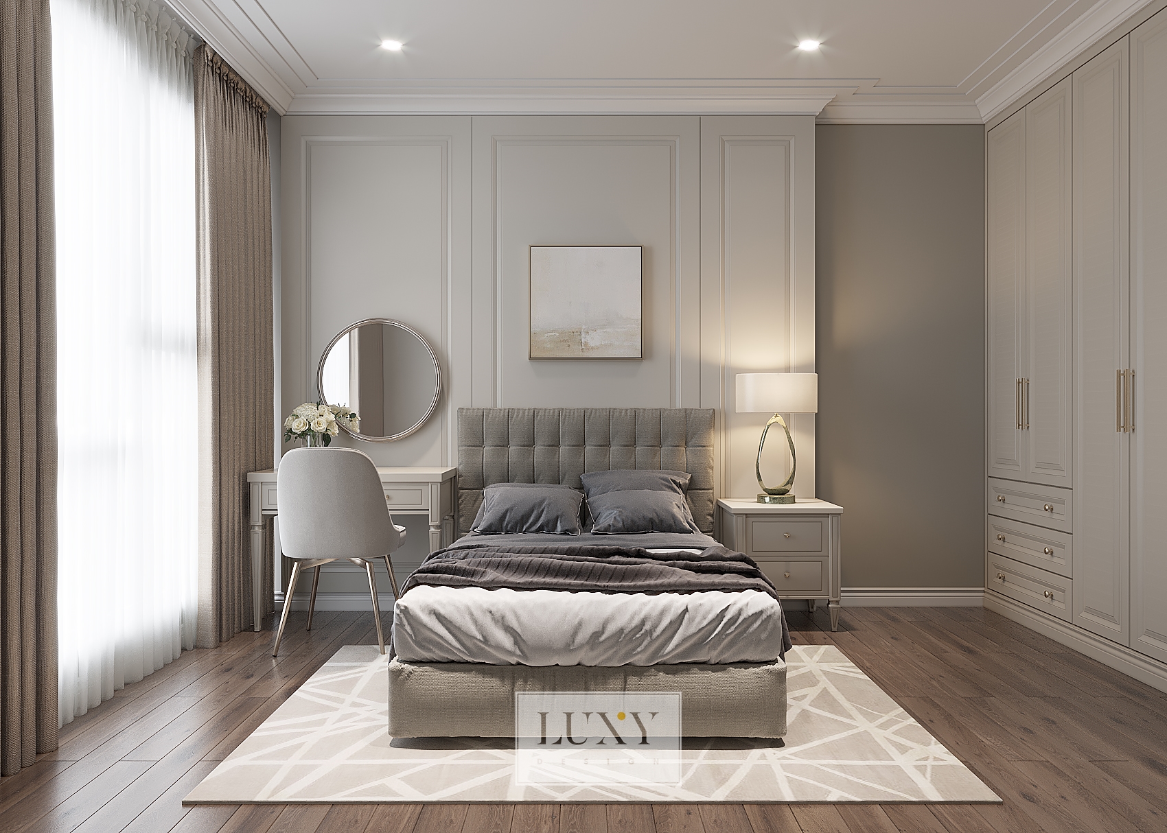Thiết kế nội thất 3PN Opal SG Pearl – Phòng ngủ 2