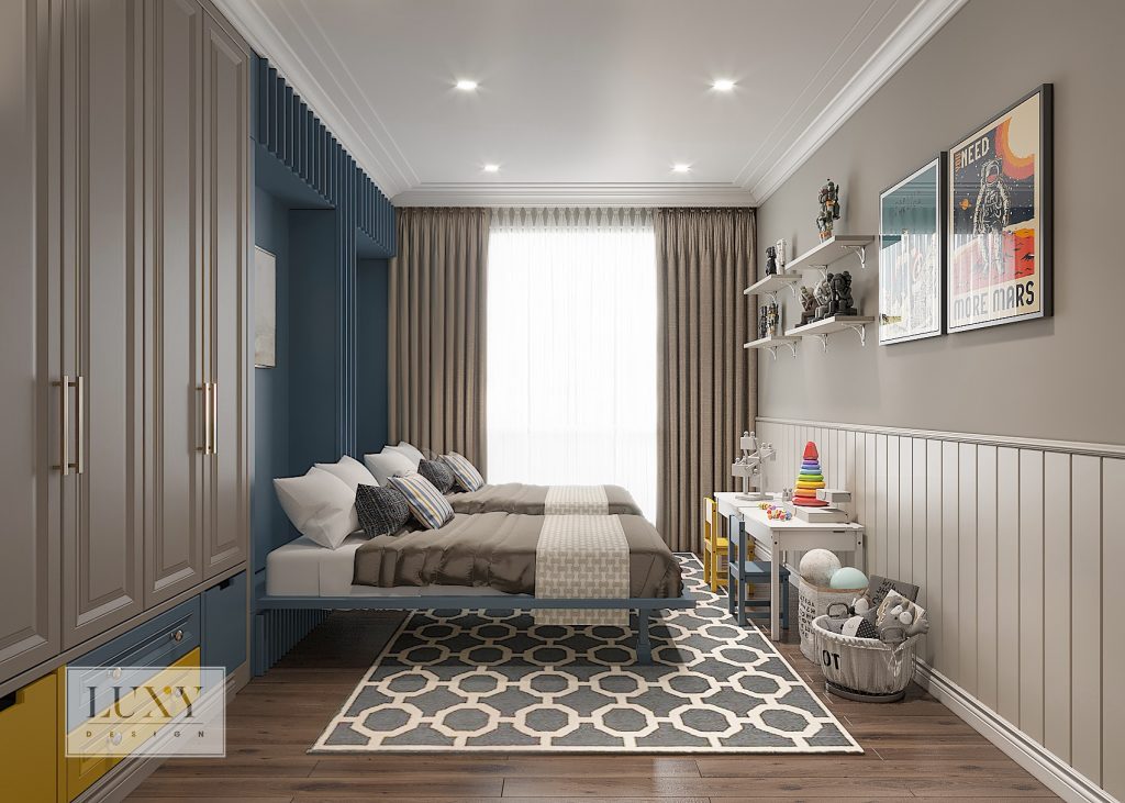 Thiết kế nội thất 3PN Opal SG Pearl – Phòng ngủ 3