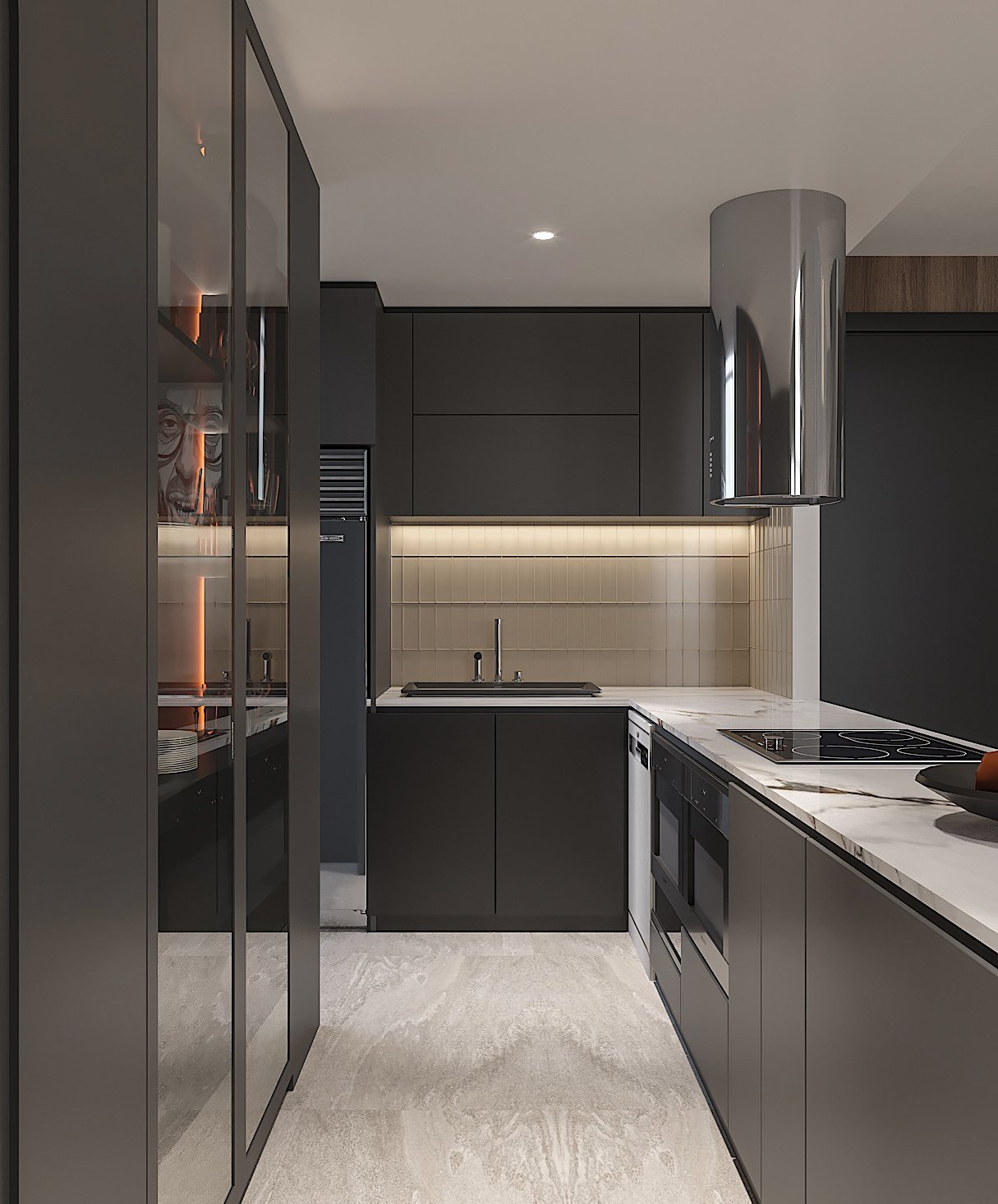 Thiết kế Duplex hiện đại – Khu vực bếp